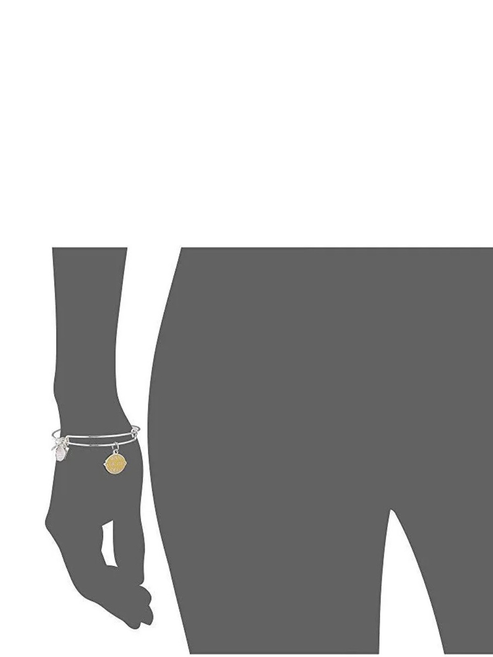 Alex and Ani 'When Life Gives You Lemons' Yellow Lemon Charm Bracelet - Silver - Picture 7 of 8